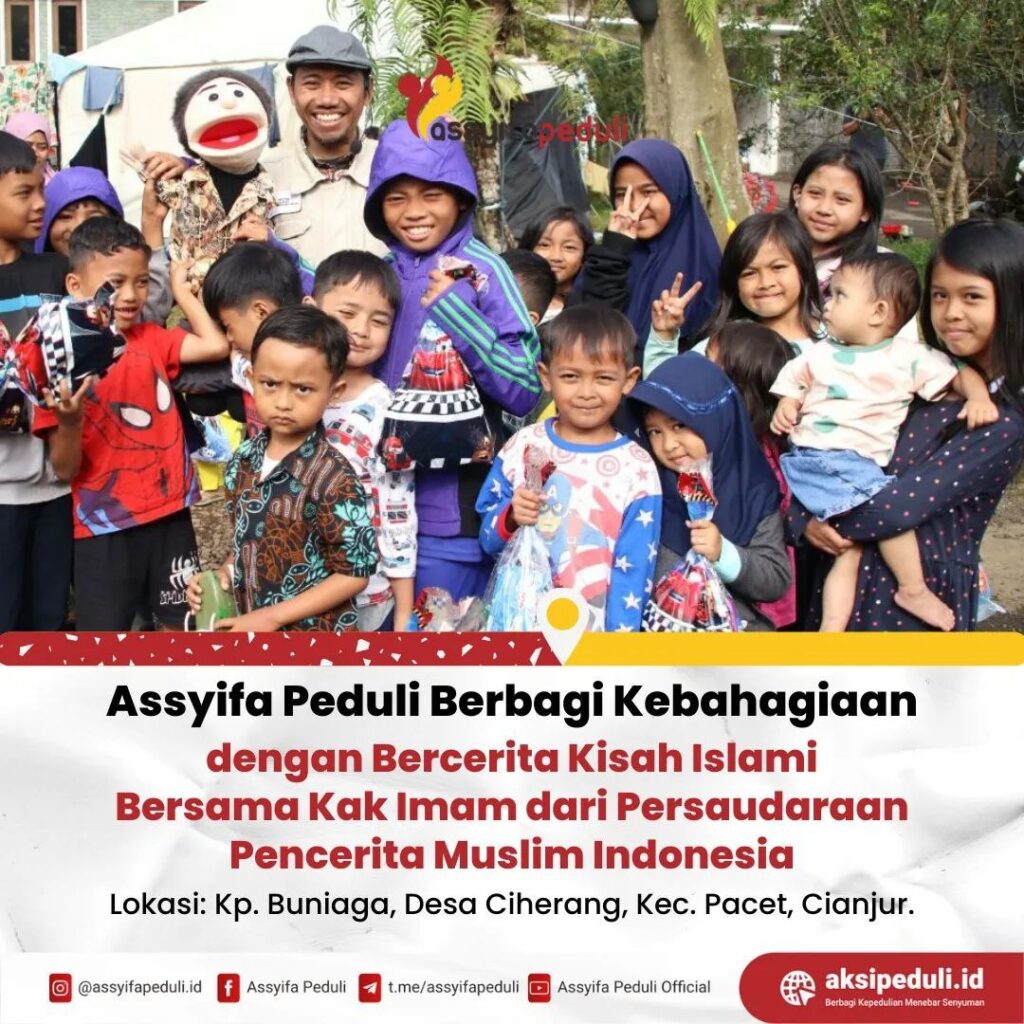 Tim Psikososial Assyifa Peduli Hadir Menghibur Anak di Pengungsian Cianjur
