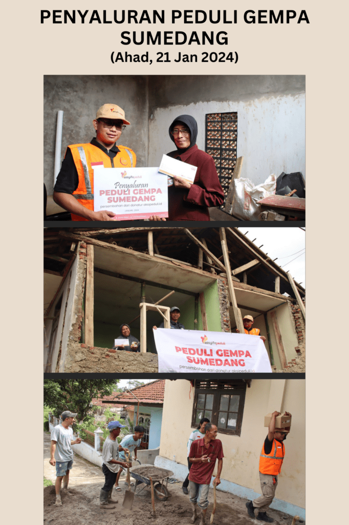 TAHAP 1 – PENYALURAN PEDULI GEMPA SUMEDANG