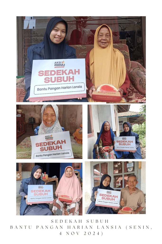 PENYALURAN SEDEKAH SUBUH BANTU PANGAN HARIAN LANSIA