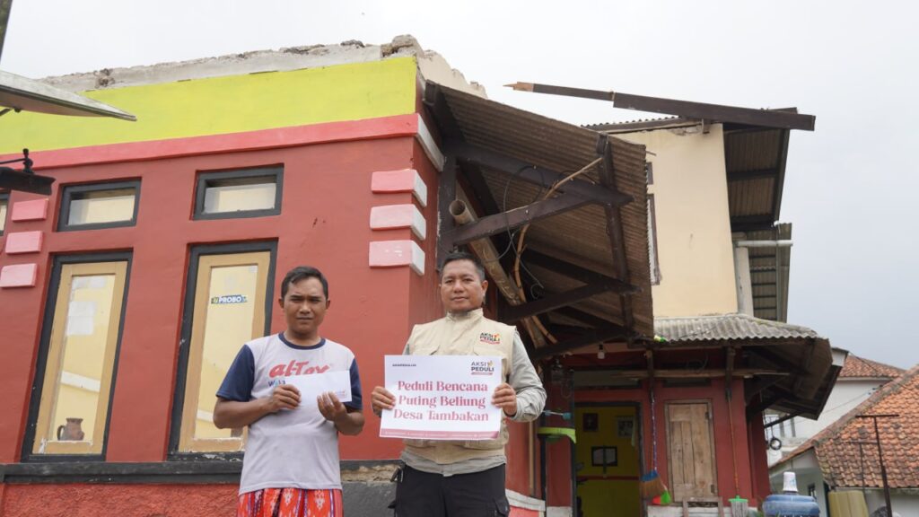 PENYALURAN PEDULI BENCANA PUTING BELIUNG TAMBAKAN UNTUK BAPAK ASEP