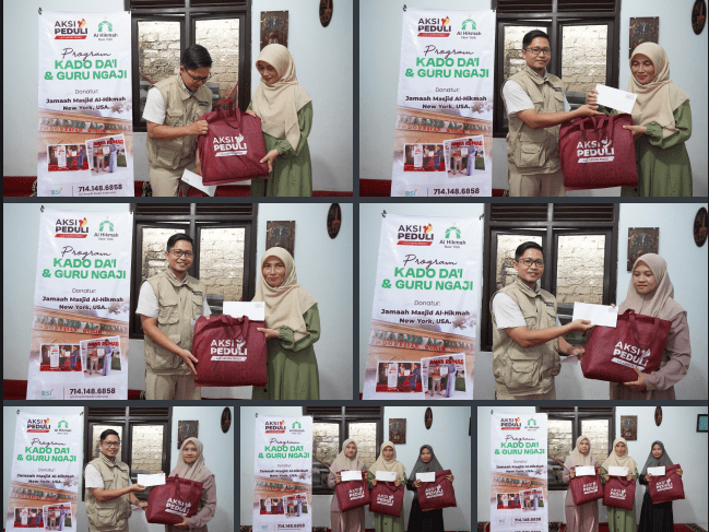 PENYALURAN PROGRAM KADO DA’I & GURU NGAJI DARI JAMAAH MASJID AL-HIKMAH NEW YORK, USA