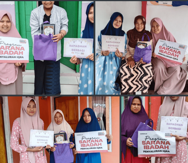 PENYALURAN SARANA IBADAH IQRA KOLABORASI SALIMAH KASOMALANG DAN RQ AR-RAHMAN