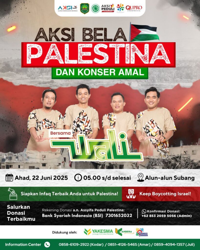 COMING SOON: ASSYIFA PEDULI GELAR AKSI KEMANUSIAAN UNTUK PALESTINA BERSAMA WALI BAND