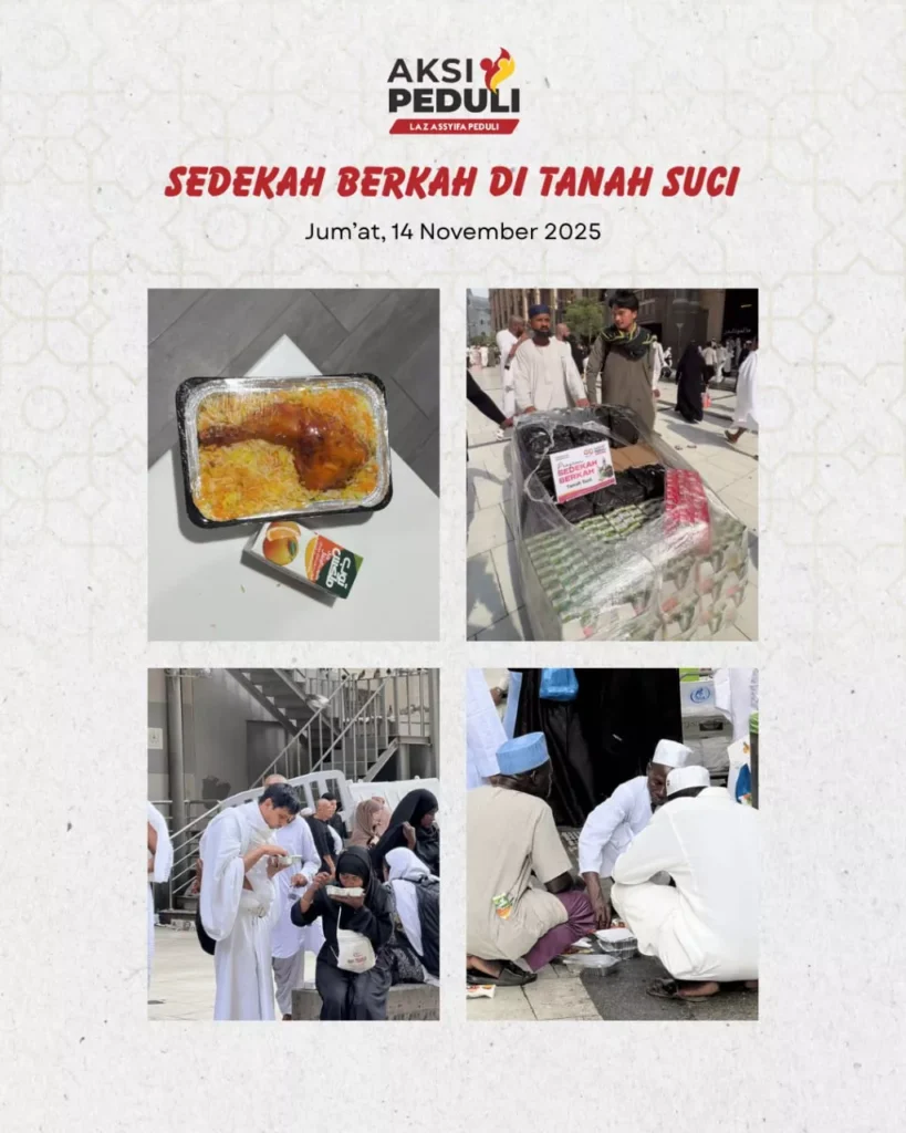 Penyaluran Sedekah Jumat berkah di daerah misfalah area sekitar masjidil haram