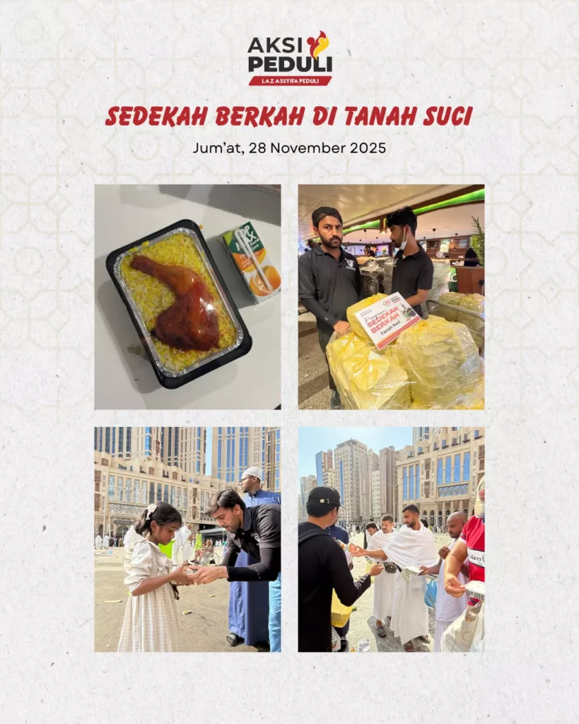 Penyaluran Sedekah Jumat di tanah suci
