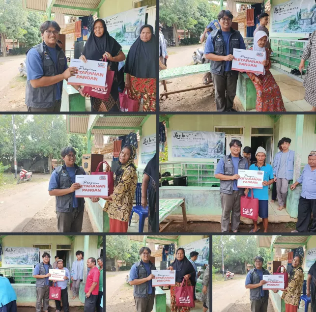 Penyaluran Program Ketahasan Pangan Untuk Dhuafa di Desa  Kamarung Pagaden