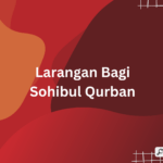 larangan bagi sohibul qurban