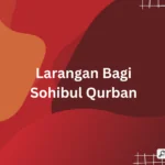 larangan bagi sohibul qurban