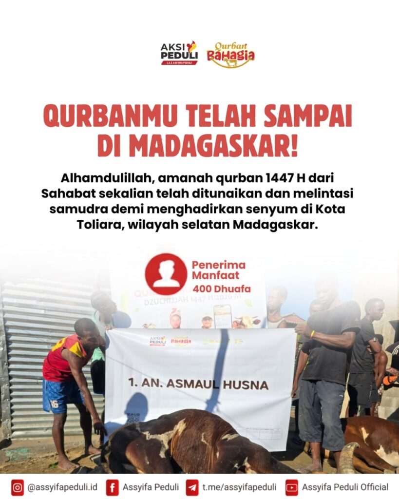 Qurban Madagaskar: 400 Warga Dhuafa Toliara Nikmati Daging Qurban